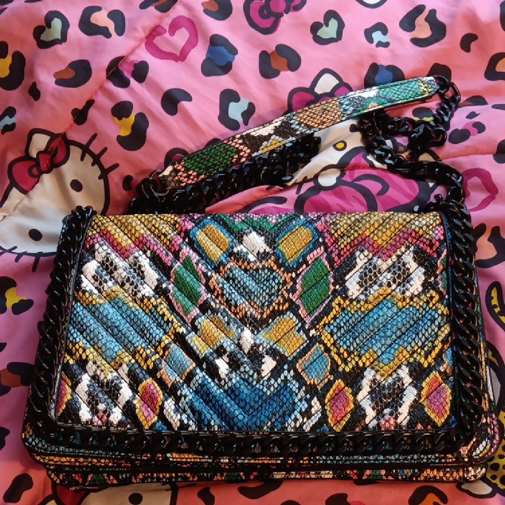 Aldo Snakeskin Chain Purse